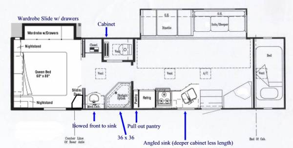 The floor plan for our 2005 Show Hauler