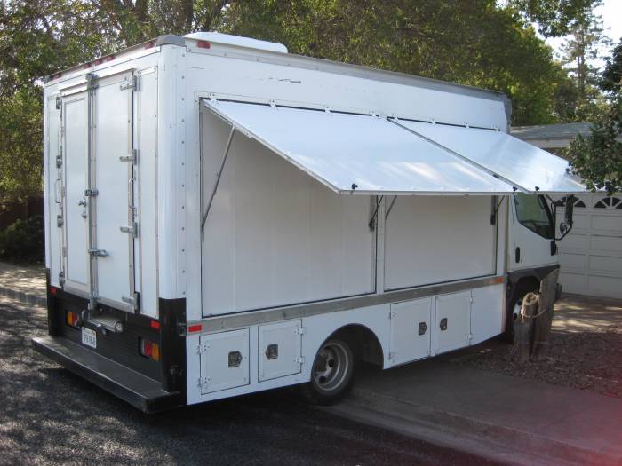 Stealth Camper Awnings Open